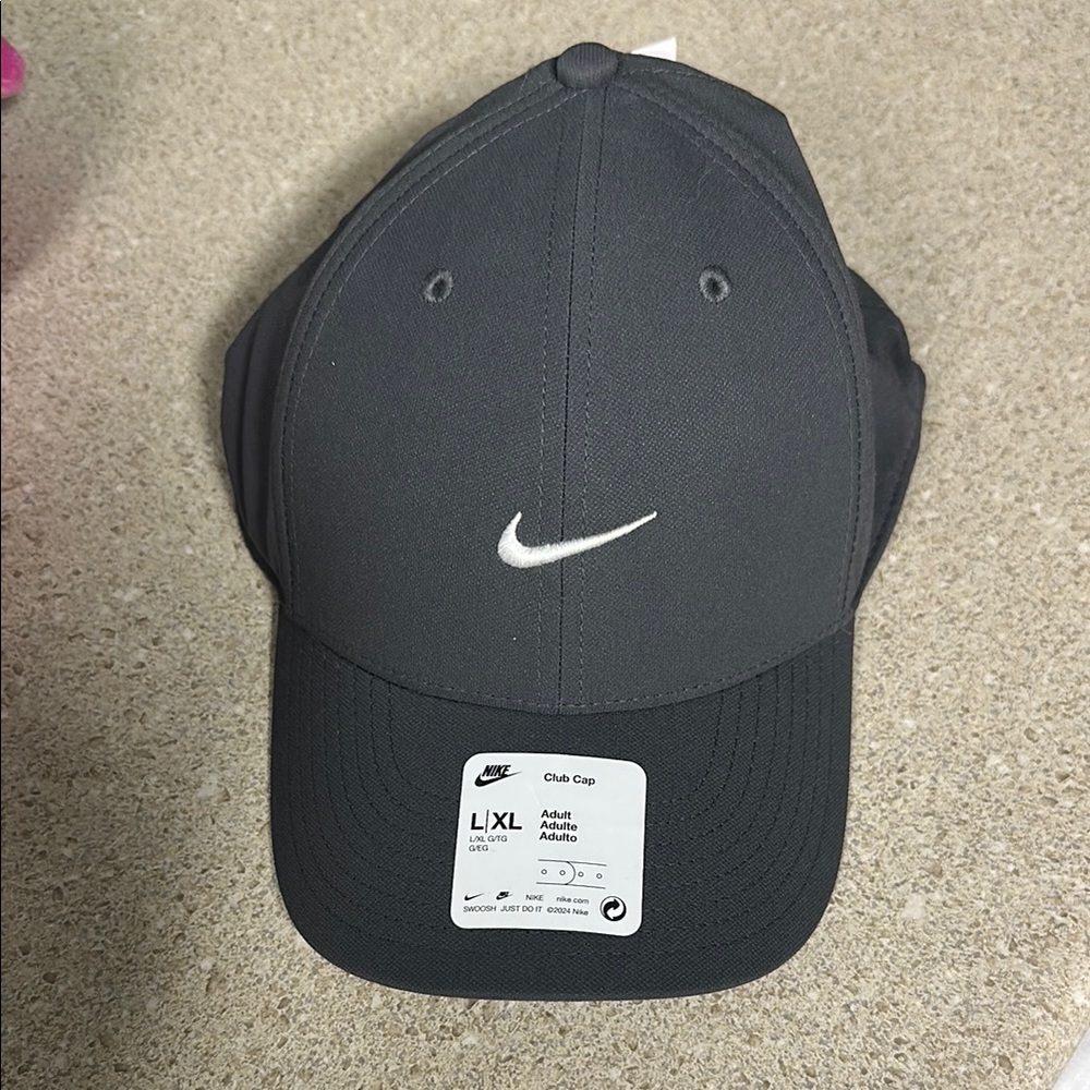 Nike Dark Gray Cap with White Swoosh